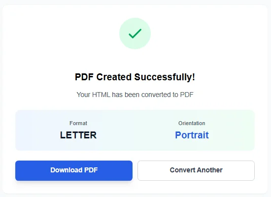 Convert HTML to PDF successfully - free online tool